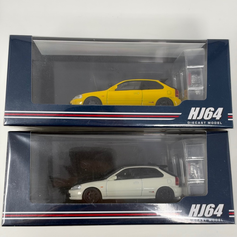 1997 Honda Civic Type R EK9 Lot of 2 Sunlight Yellow Championship White HJ64